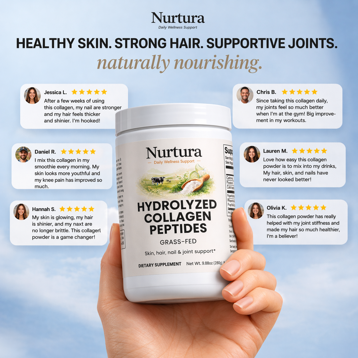 Nurtura Grass-Fed Hydrolyzed Collagen Peptides