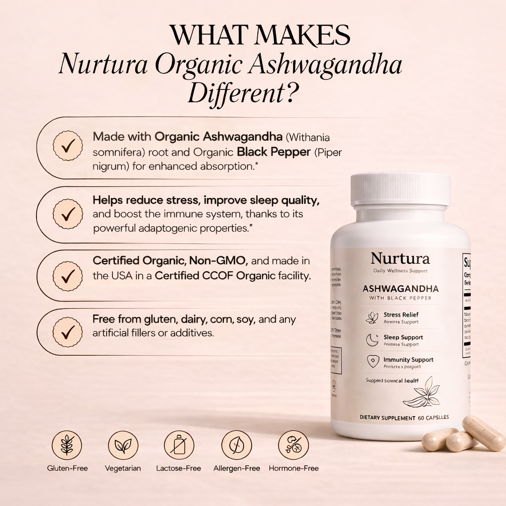 Nurtura Organic Ashwagandha (60 Caps)