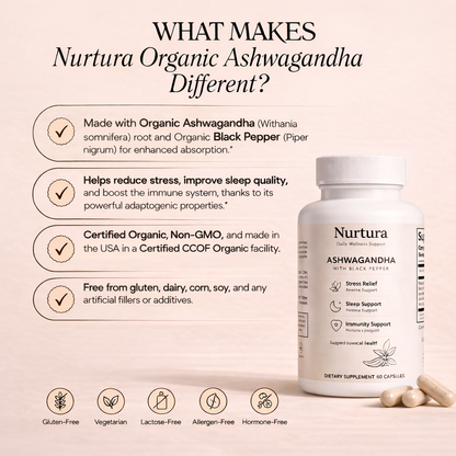 Nurtura Organic Ashwagandha (60 Caps)