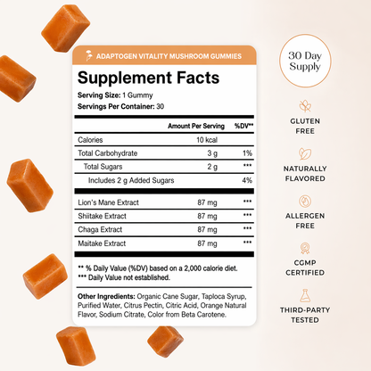 Nurtura Adaptogen Vitality Mushroom Gummies