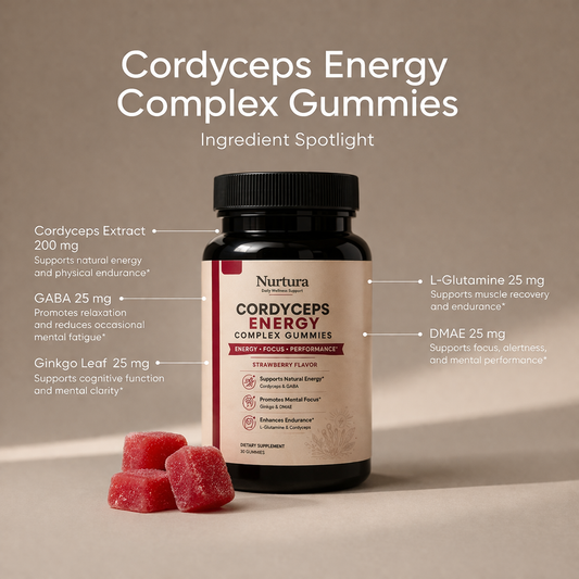 Nurtura Cordyceps Energy Complex Gummies