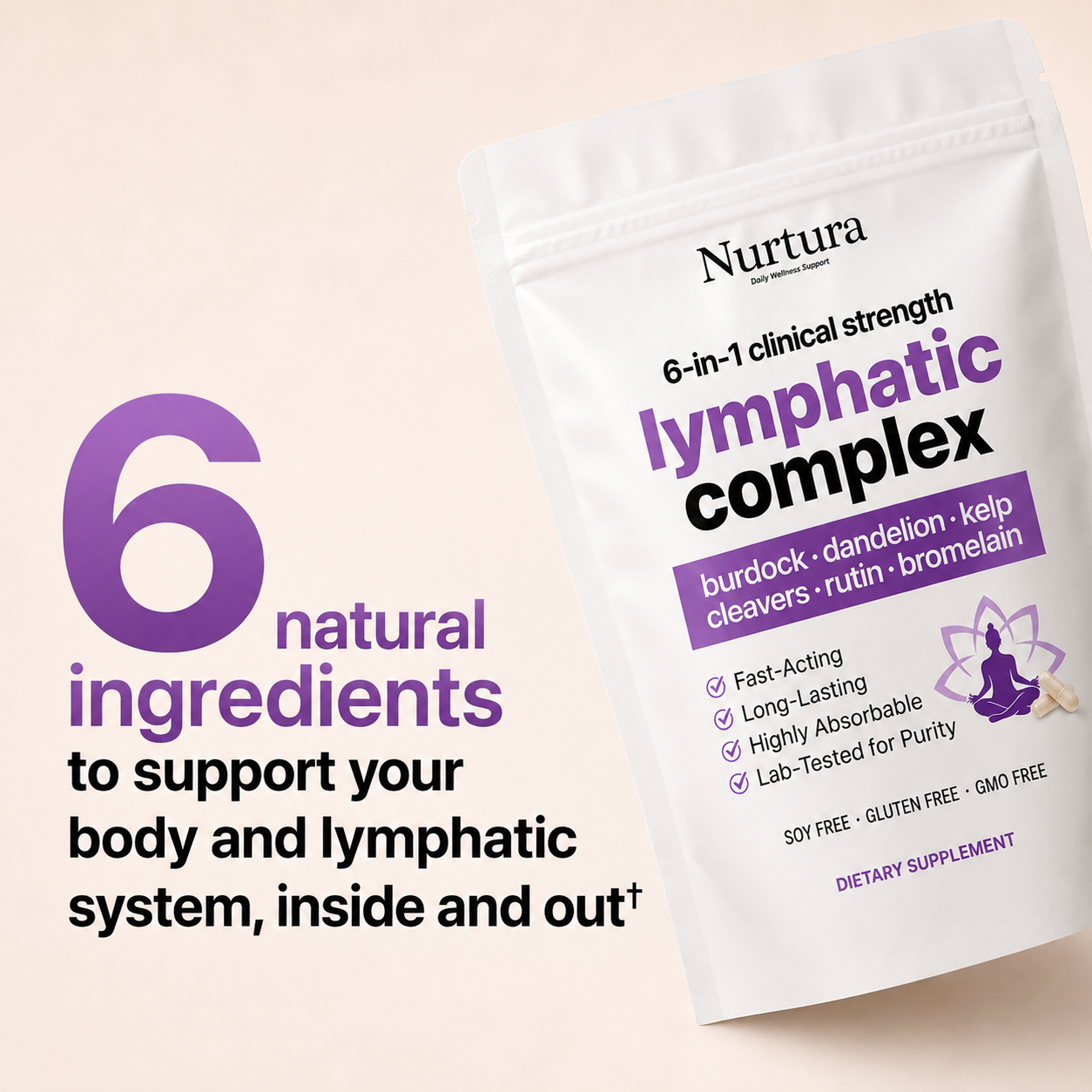 Nurtura 6-in-1 Lymphatic Complex Capsules