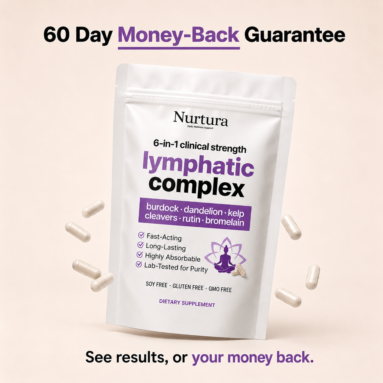 Nurtura 6-in-1 Lymphatic Complex Capsules