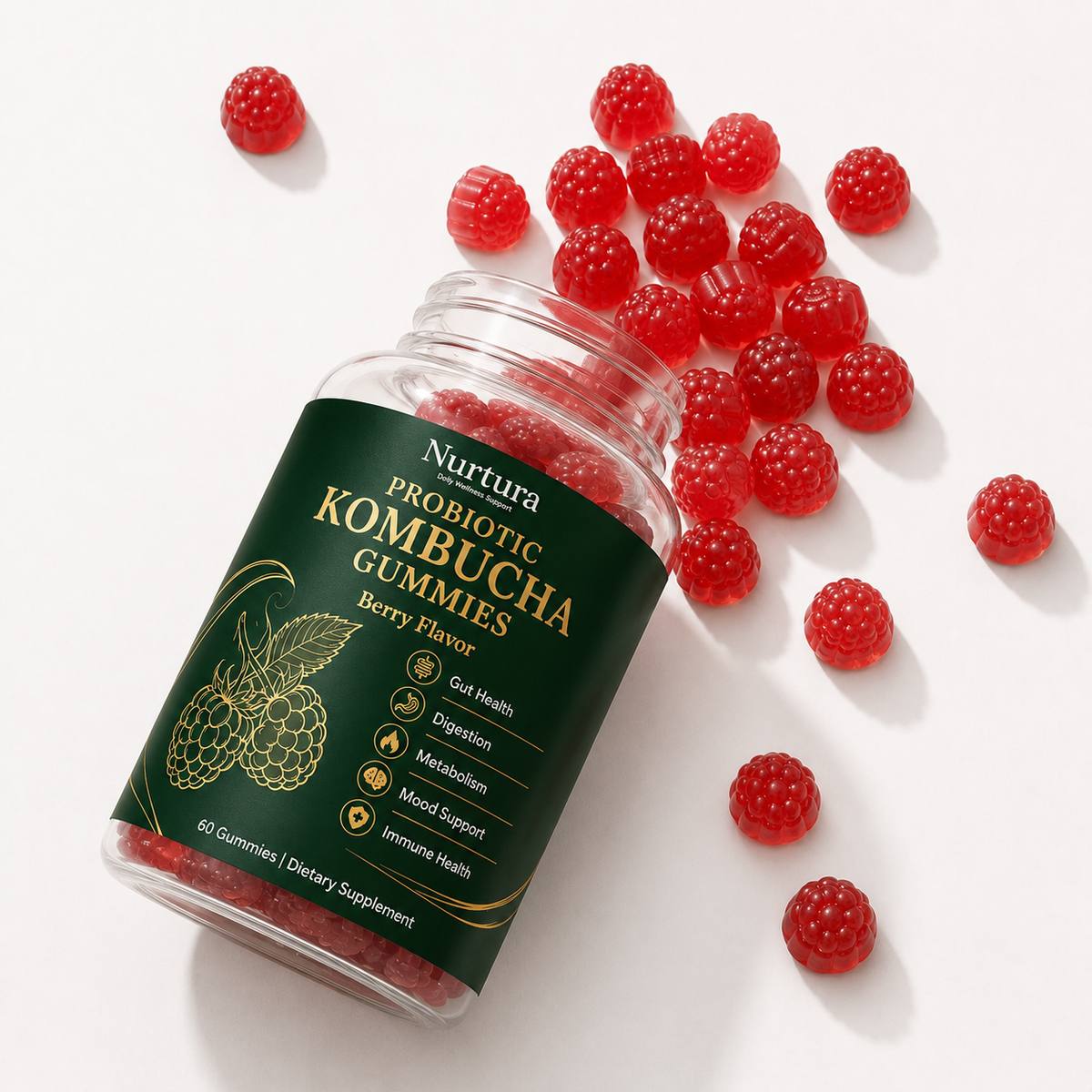 Nurtura Kombucha Probiotic (60) Gummies