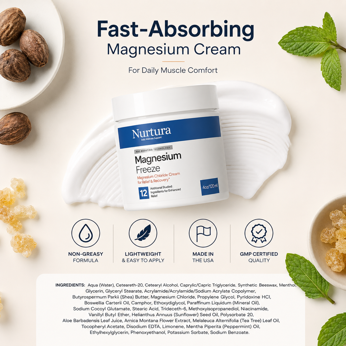 Nurtura Magnesium Chloride Cream (Freeze)