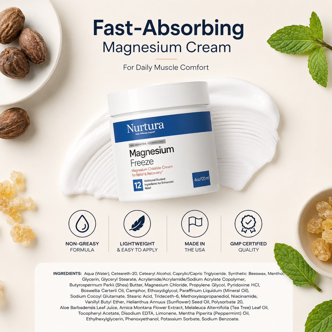 Nurtura Magnesium Chloride Cream (Freeze)