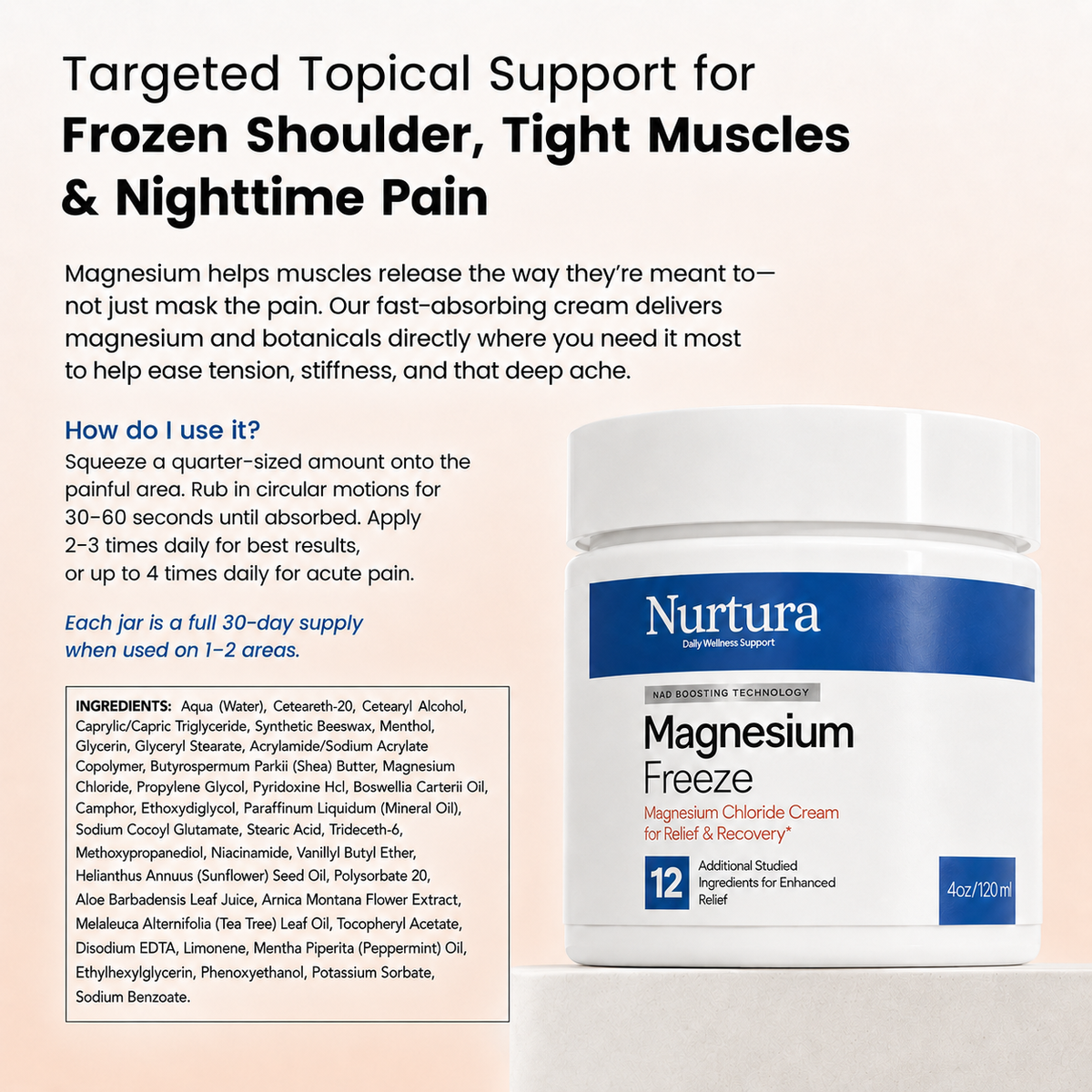 Nurtura Magnesium Chloride Cream (Freeze)
