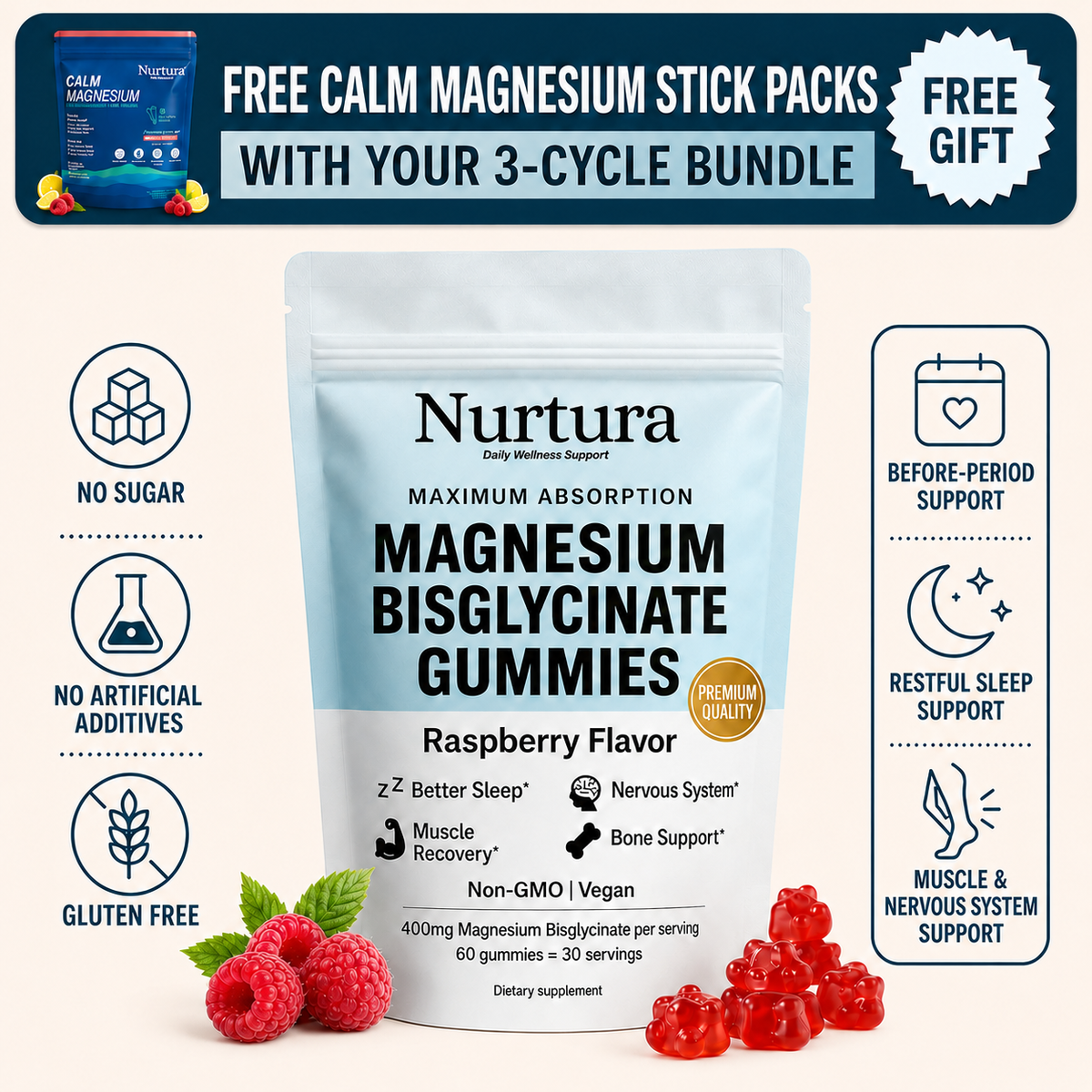 Nurtura Magnesium Bisglycinate Gummies