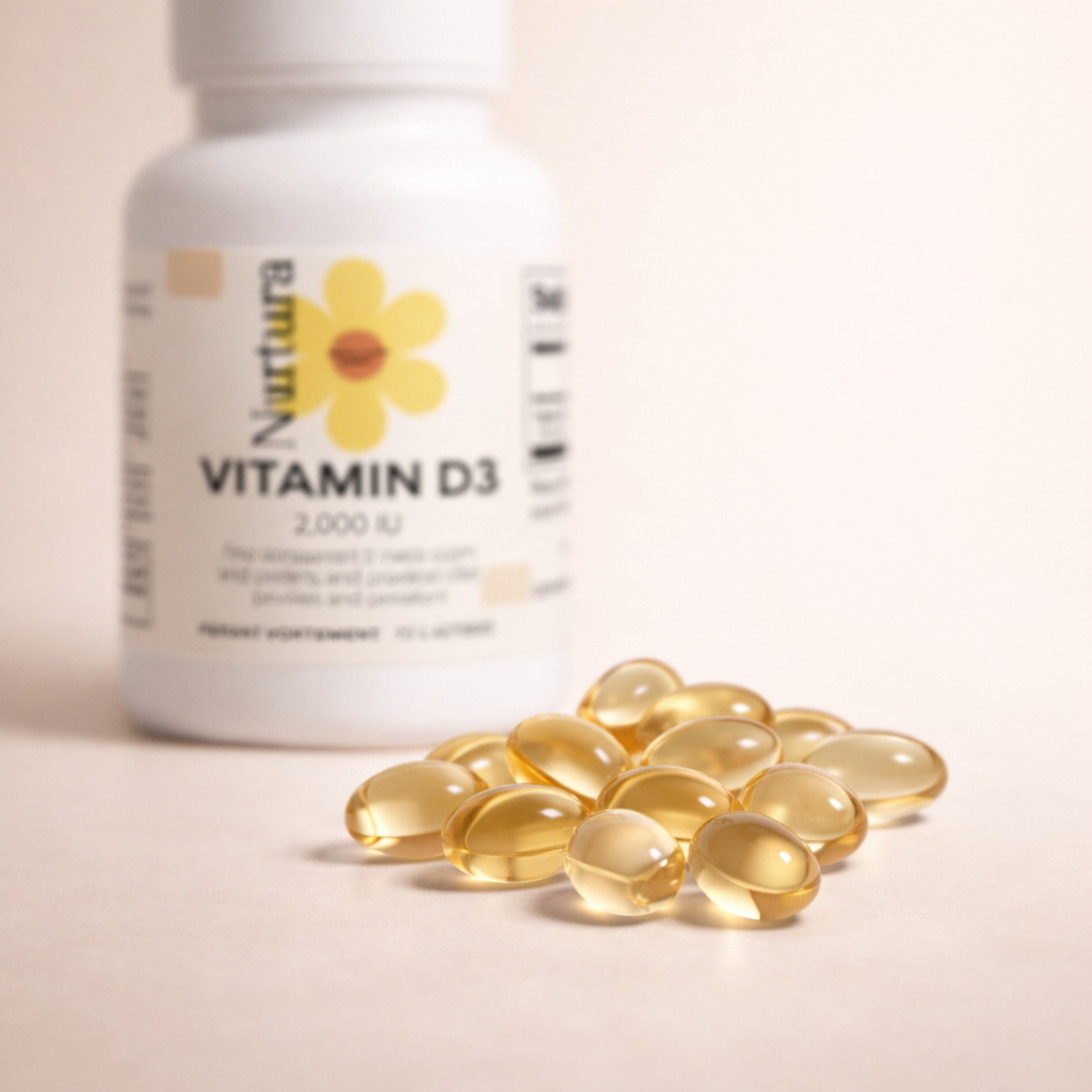 Nurtura Vitamin D3 Soft gels – 2,000 IU