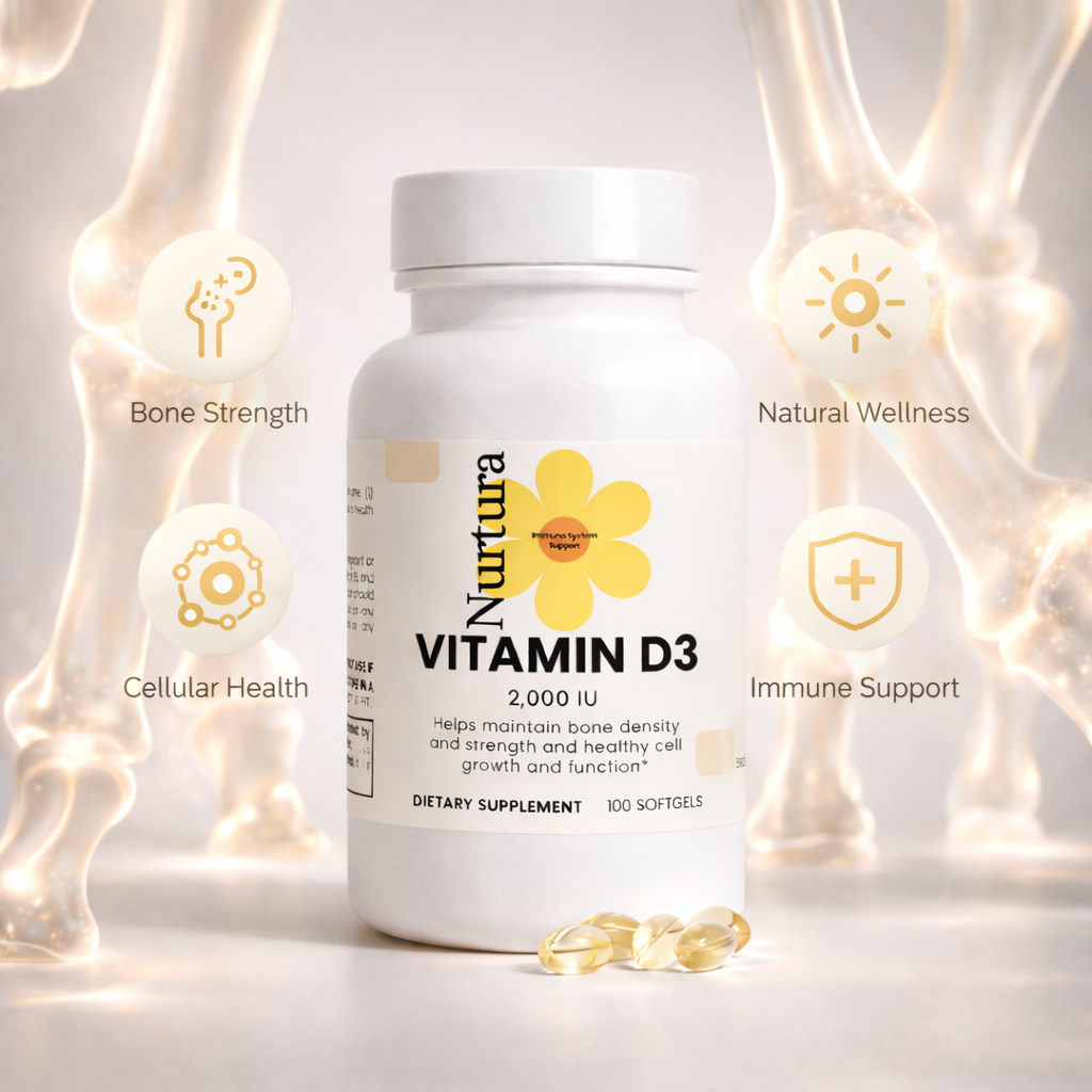 Nurtura Vitamin D3 Soft gels – 2,000 IU