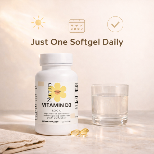 Nurtura Vitamin D3 Soft gels – 2,000 IU