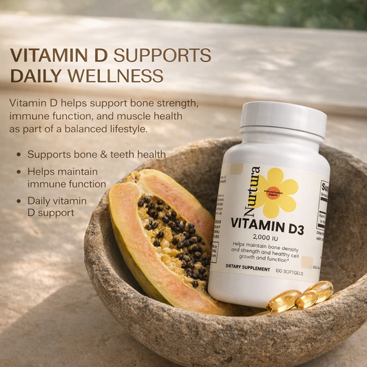 Nurtura Vitamin D3 Soft gels – 2,000 IU