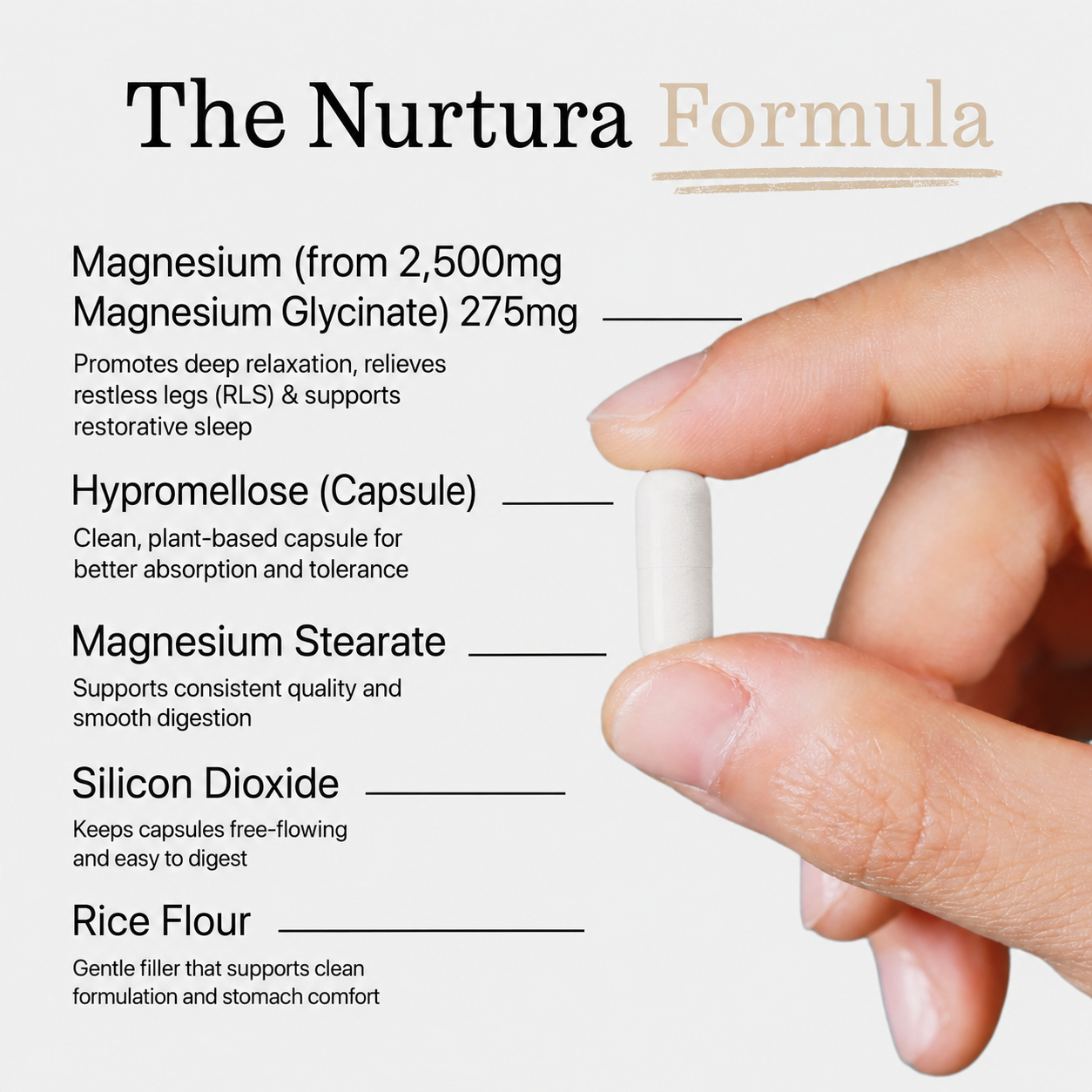 Nurtura Magnesium Glycinate - Restless Legs Relief