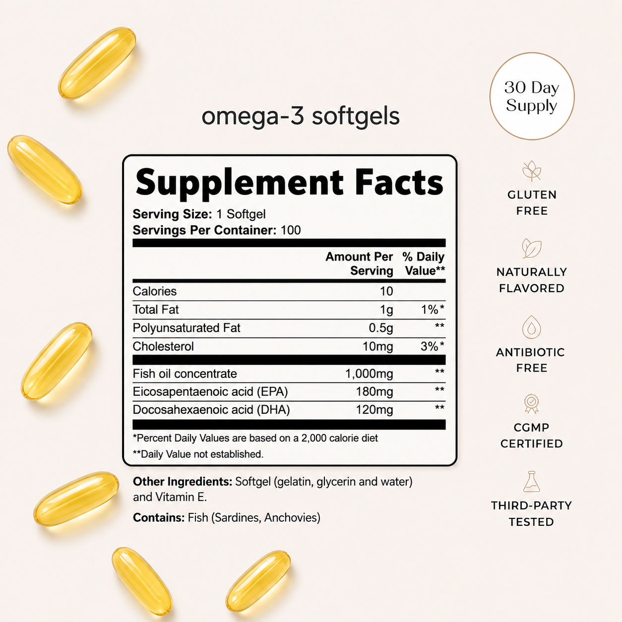 Nurtura Omega-3 EPA 180mg + DHA 120mg