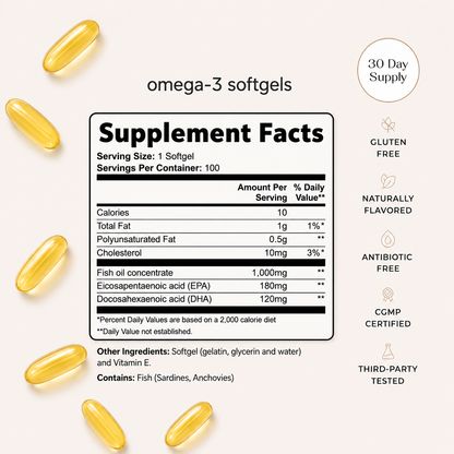 Nurtura Omega-3 EPA 180mg + DHA 120mg