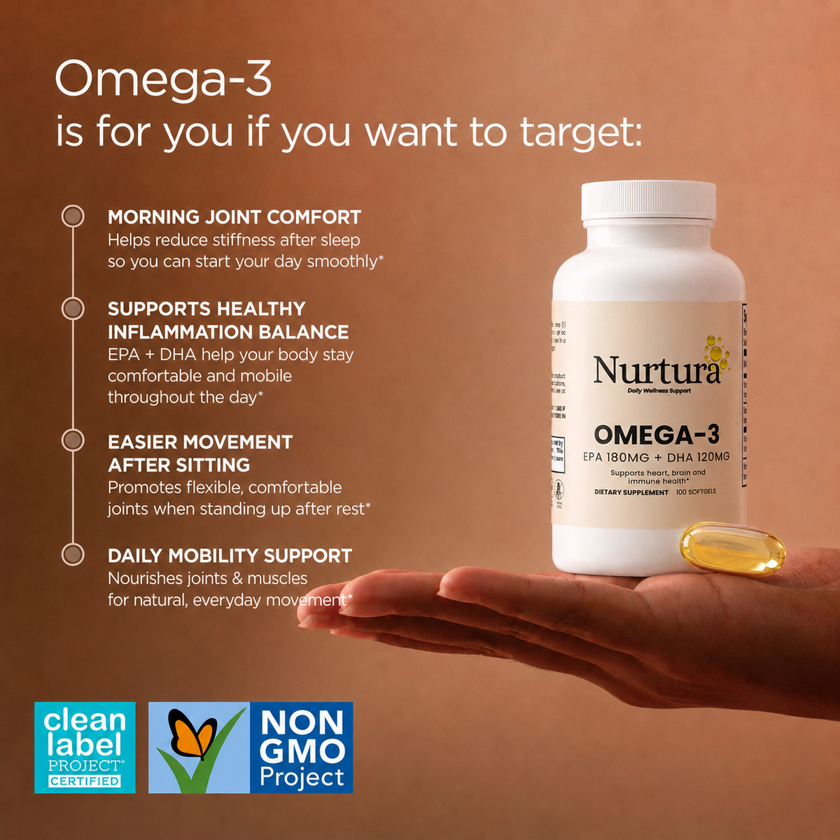 Nurtura Omega-3 EPA 180mg + DHA 120mg