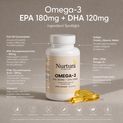 Nurtura Omega-3 EPA 180mg + DHA 120mg
