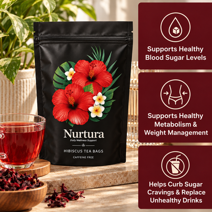 Nurtura Organic Hibiscus Tea | For Women Taking Their Blood Sugar Seriously