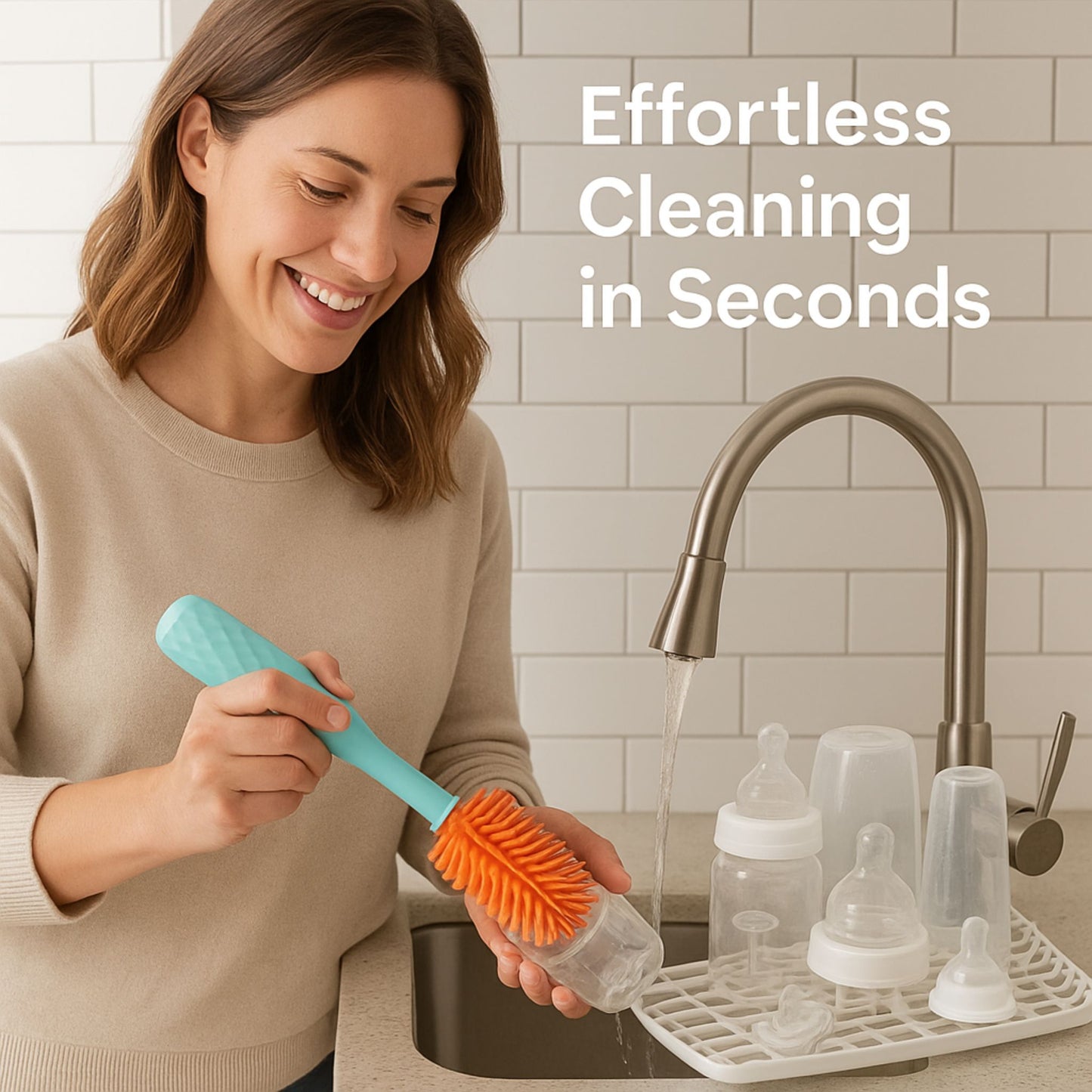 Nurtura™ Portable Effortless Bottle Brush