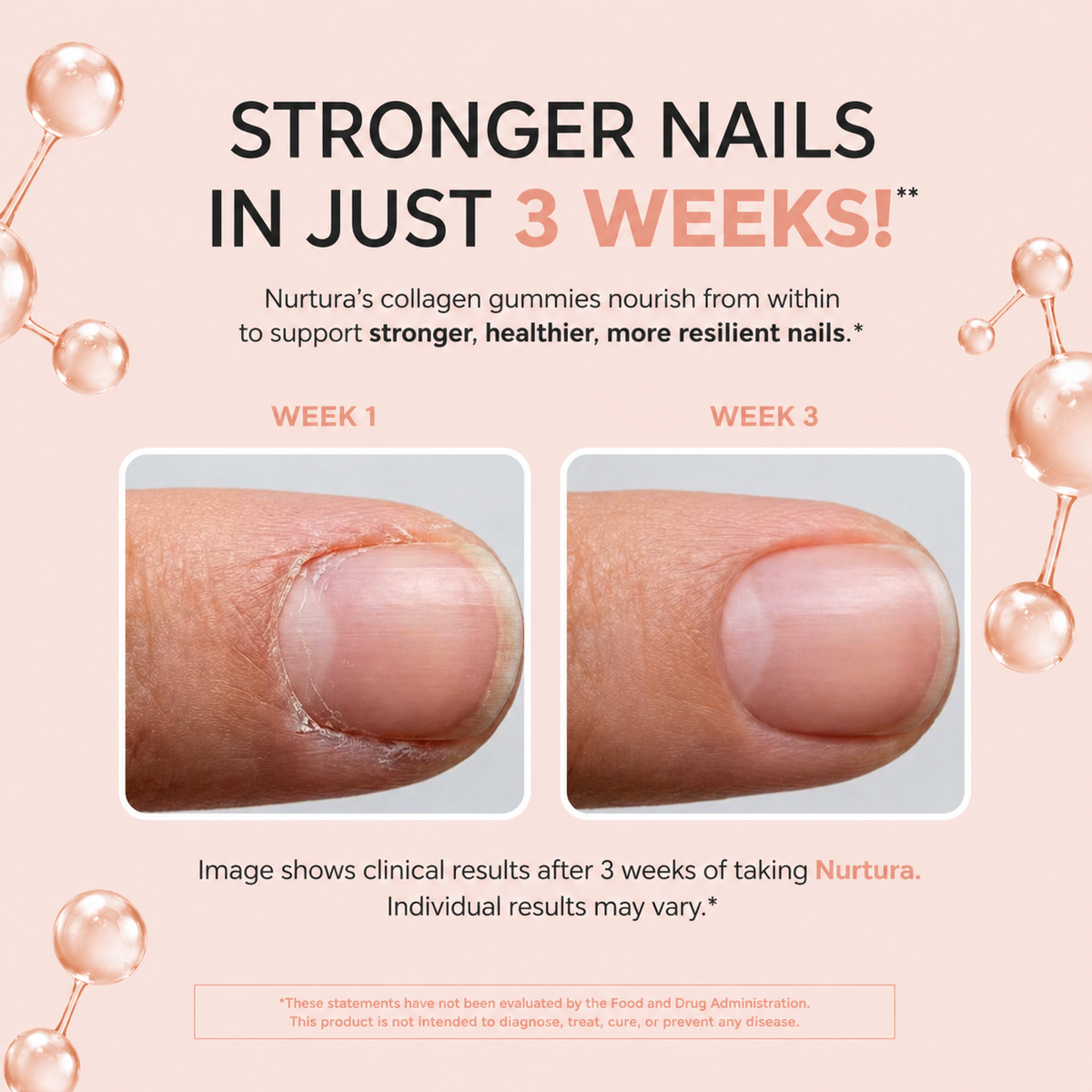 Nurtura Hair Skin Nails Collagen Gummies